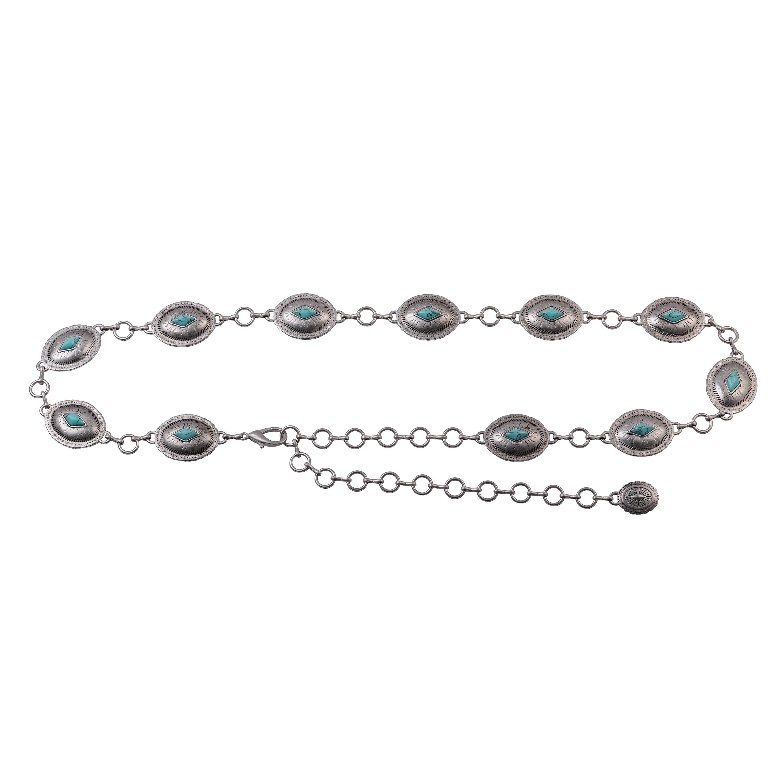 Turquoise Oval COncho Belt