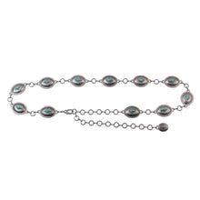 Load image into Gallery viewer, Turquoise Oval COncho Belt
