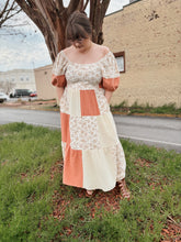 Load image into Gallery viewer, Peach Patchwork Dress

