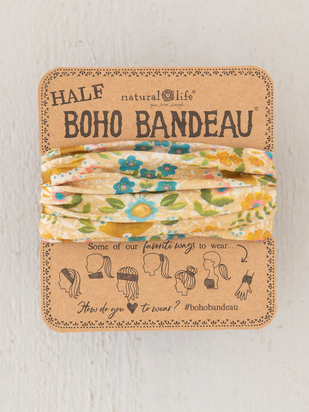 Half Boho Bandeau - Mandala Light Grey