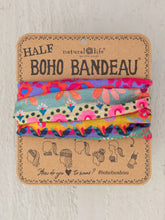 Load image into Gallery viewer, Half boho Bandeau - Pink Mustard Floral Border
