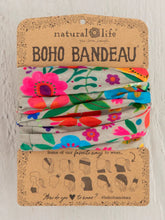 Load image into Gallery viewer, Boho Bandeau - Light Taupe Folk Flower
