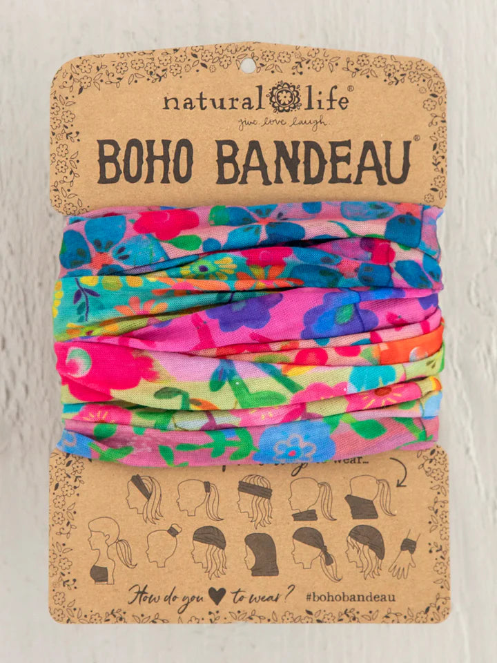 Boho Bandeau - Rainbow Floral Rows