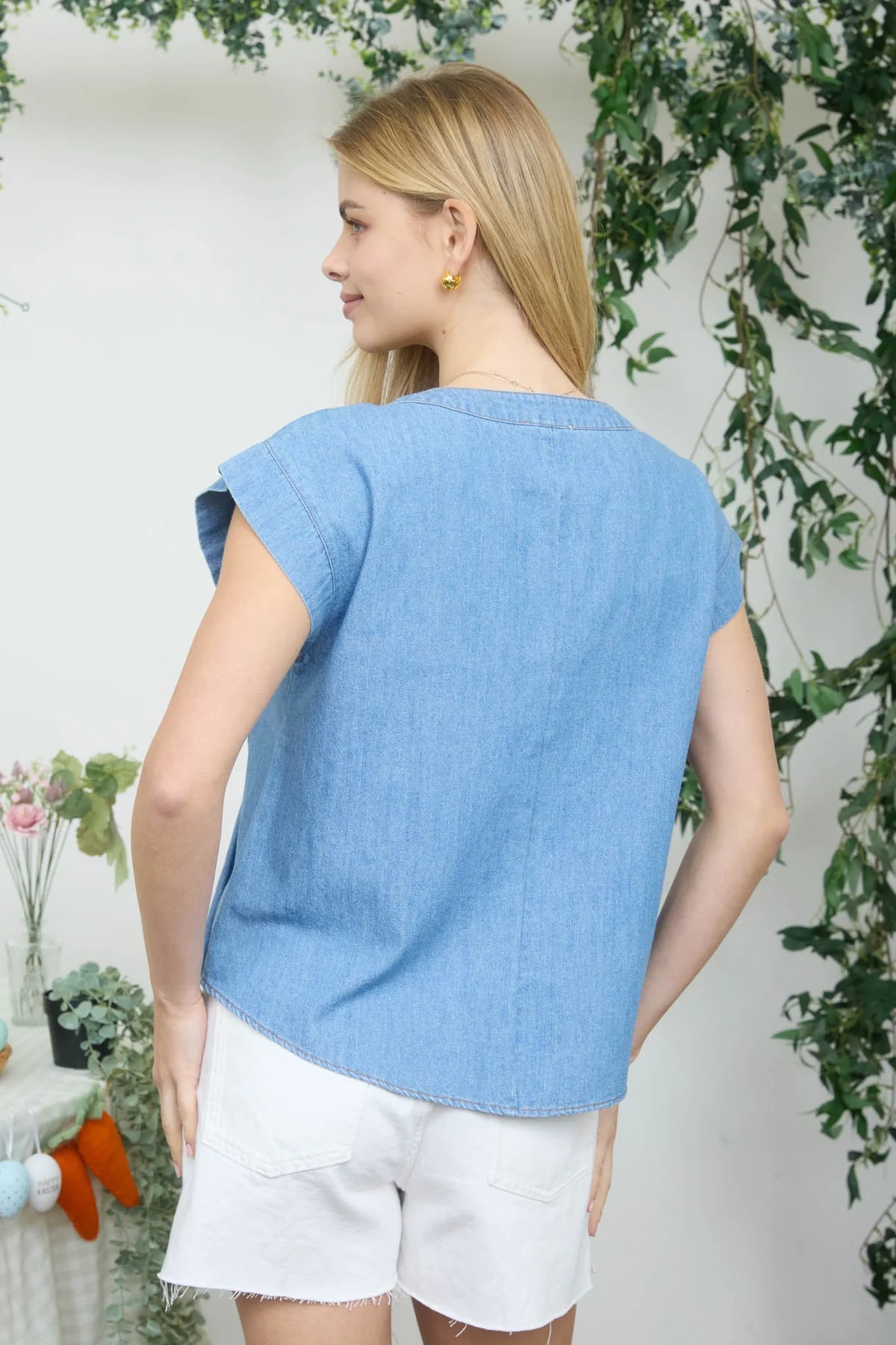 Ella Chambray Top