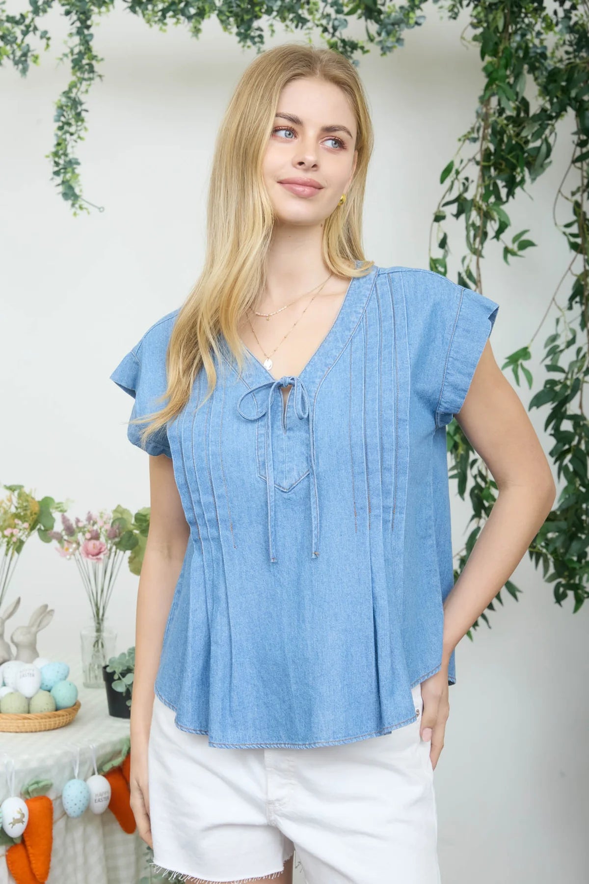 Ella Chambray Top