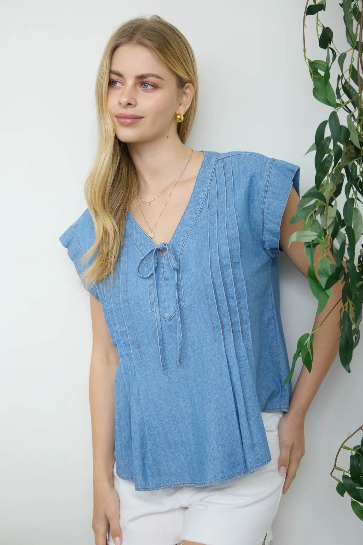 Ella Chambray Top