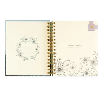 12 Month Undated Planner: Iceland Spiral