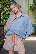 Presley Denim Blouse