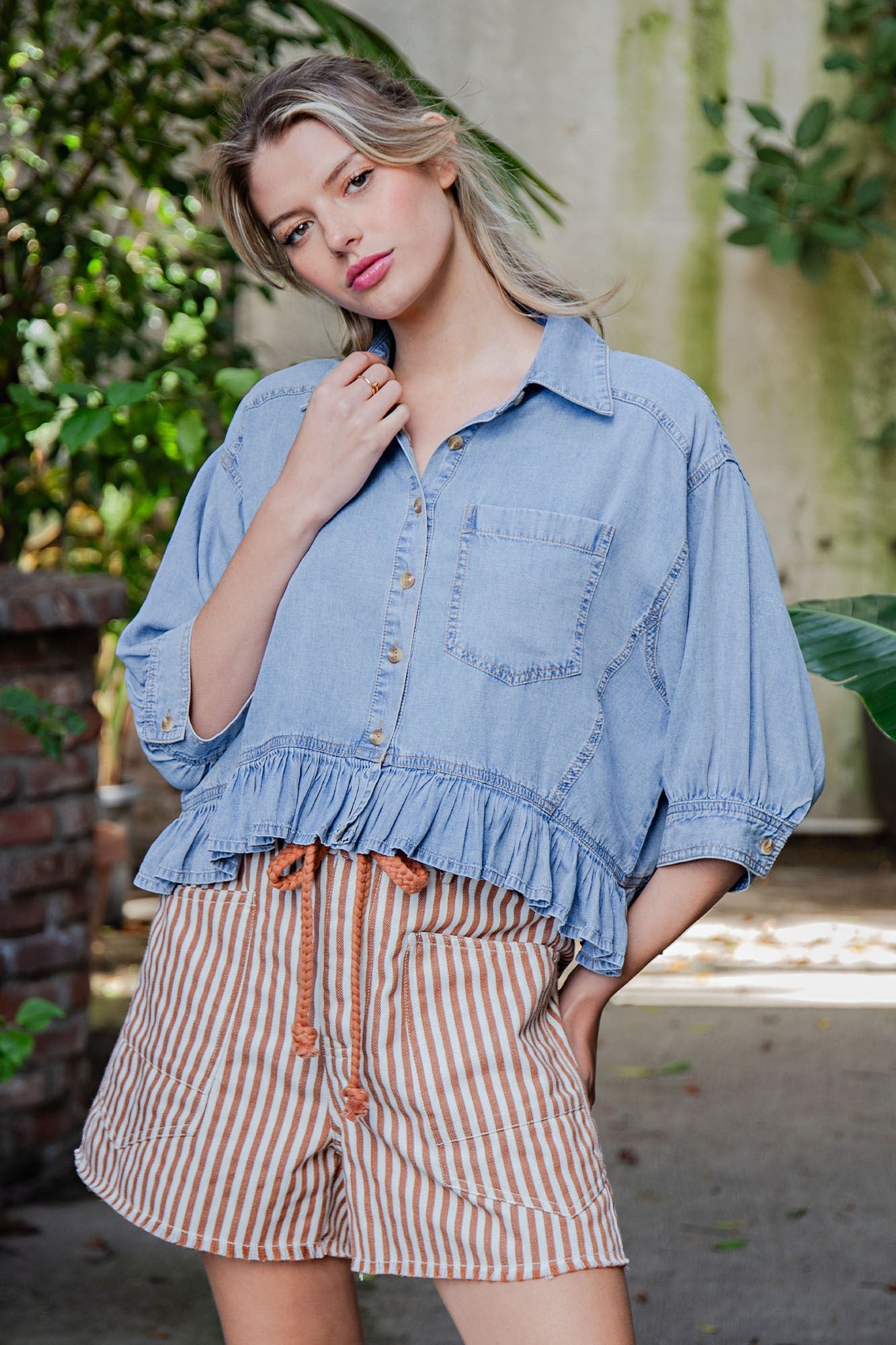 Presley Denim Blouse