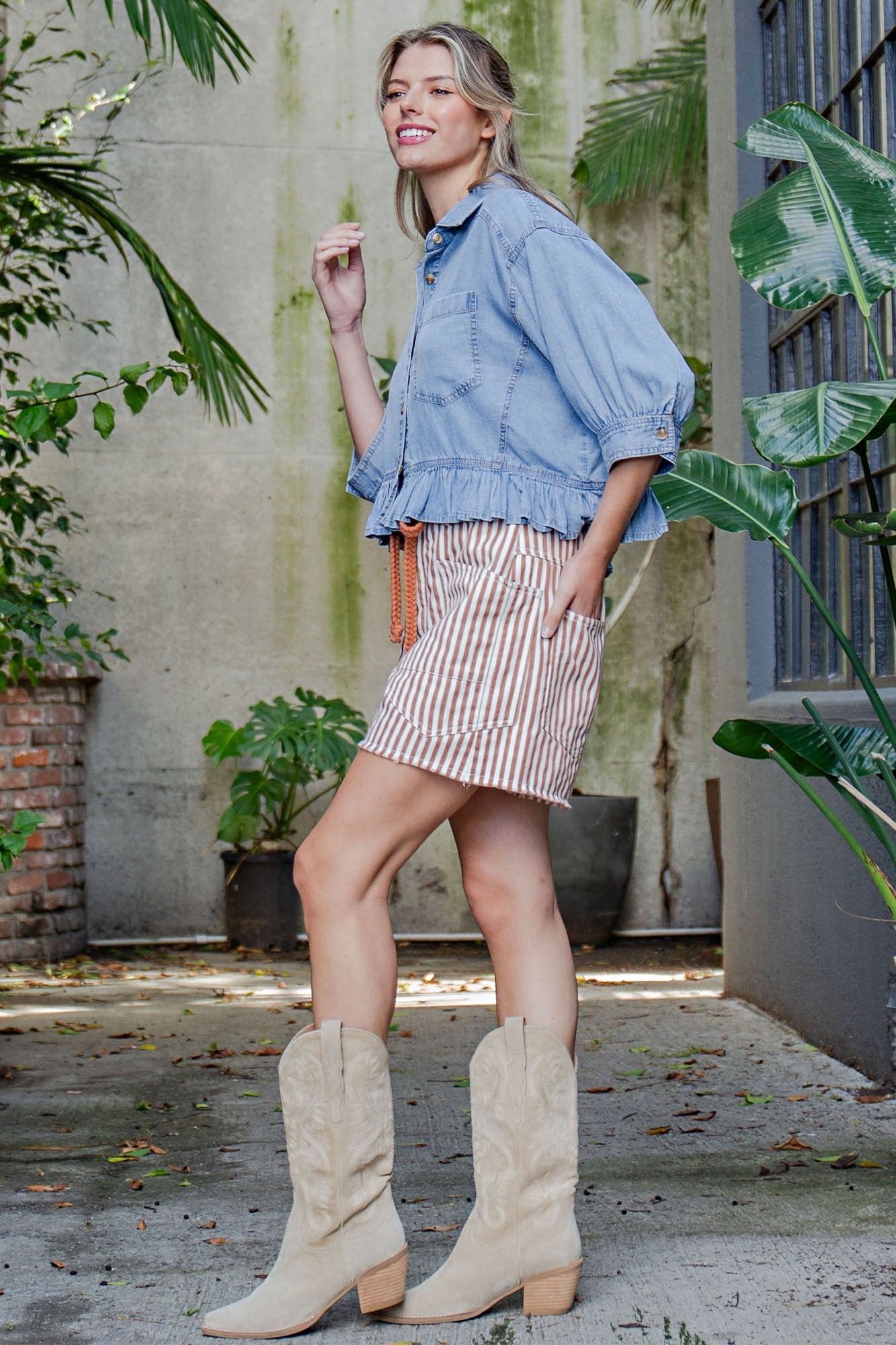 Presley Denim Blouse
