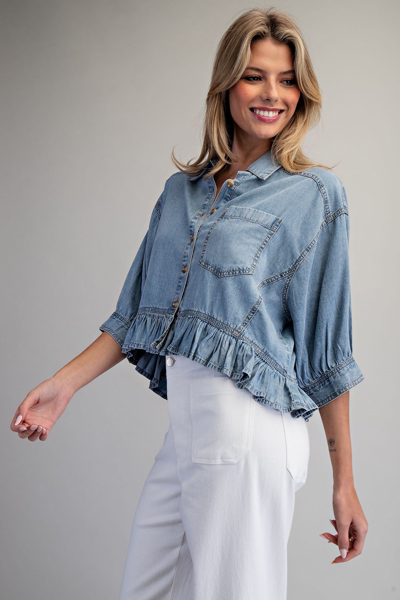 Presley Denim Blouse