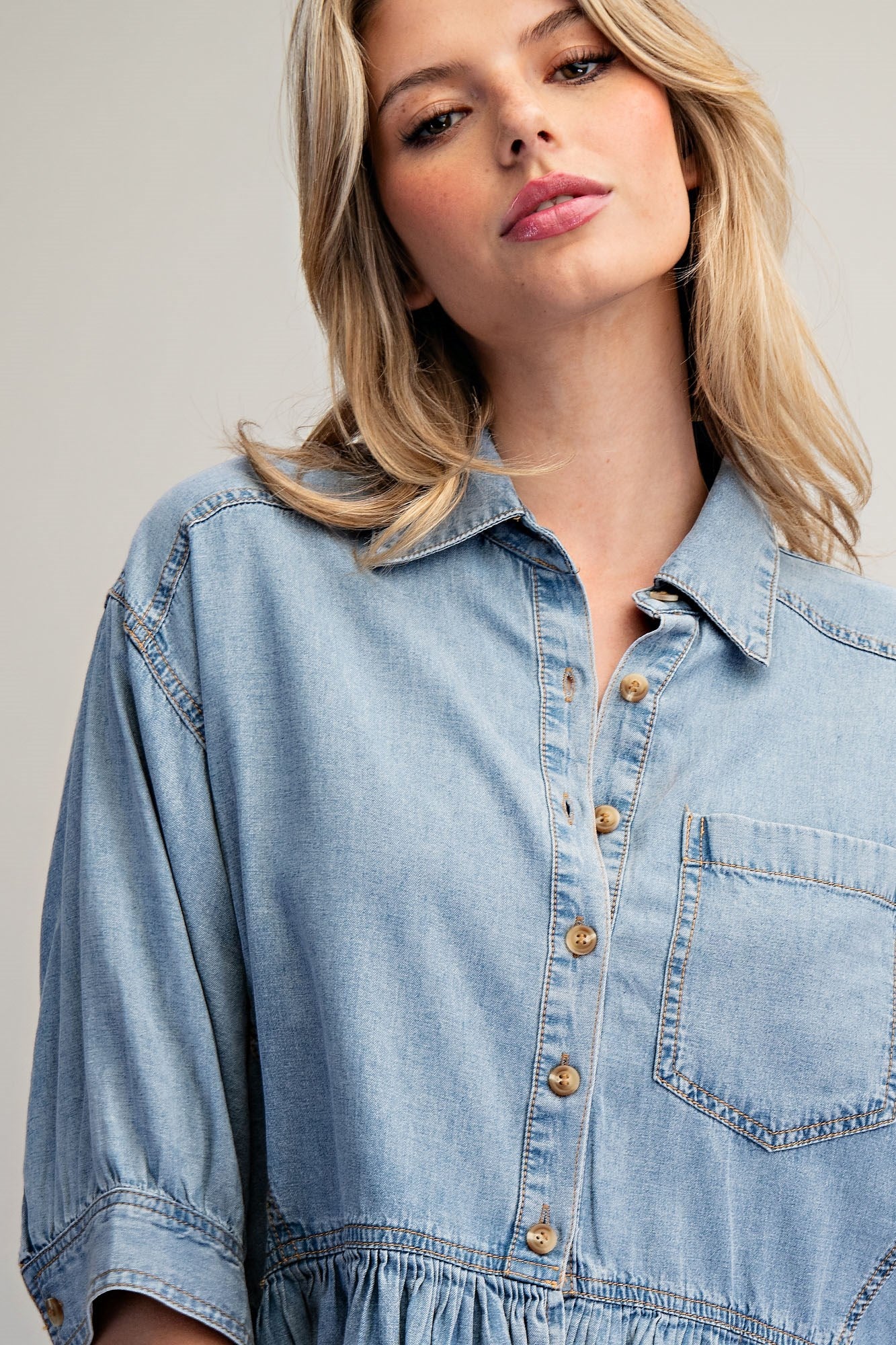 Presley Denim Blouse