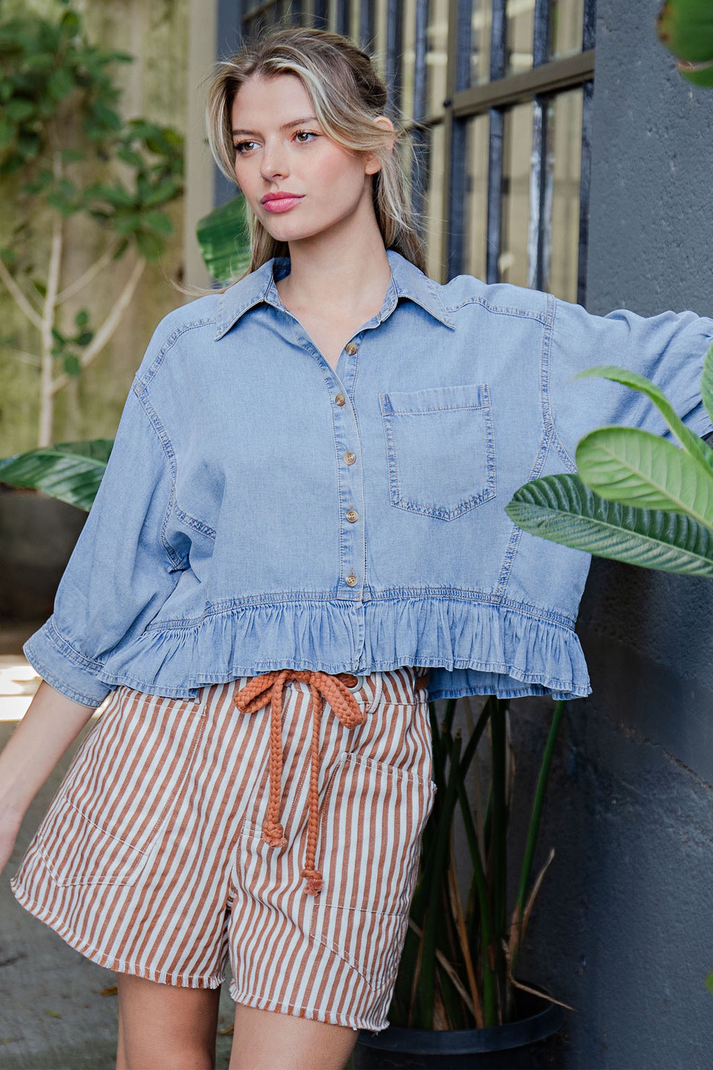 Presley Denim Blouse