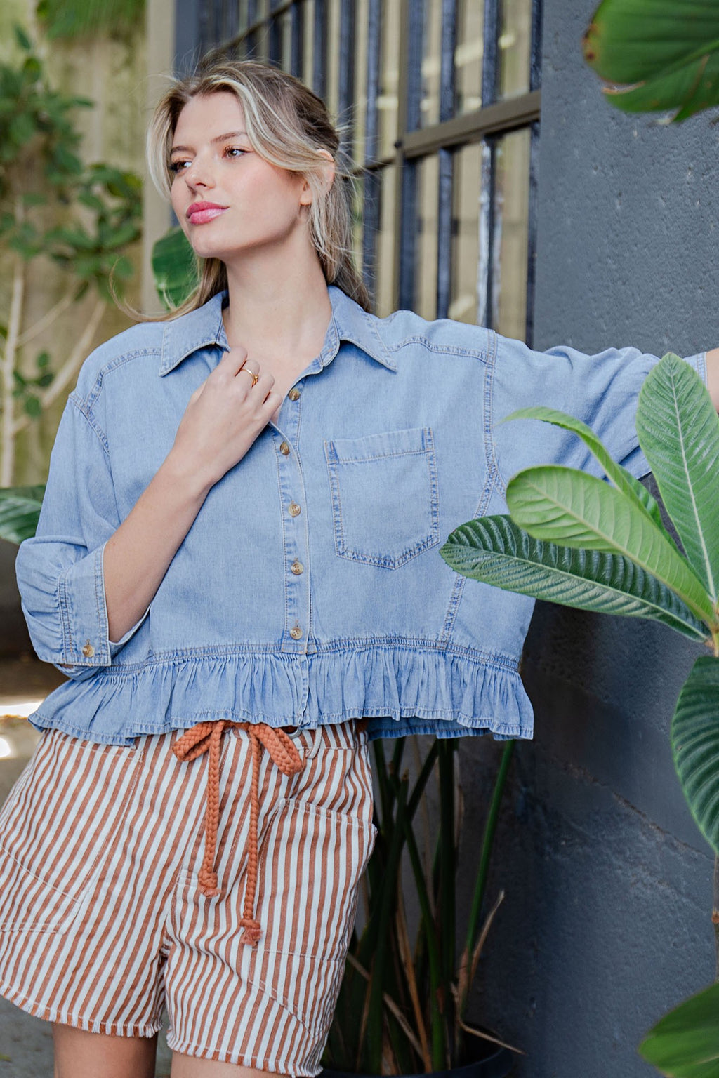 Presley Denim Blouse