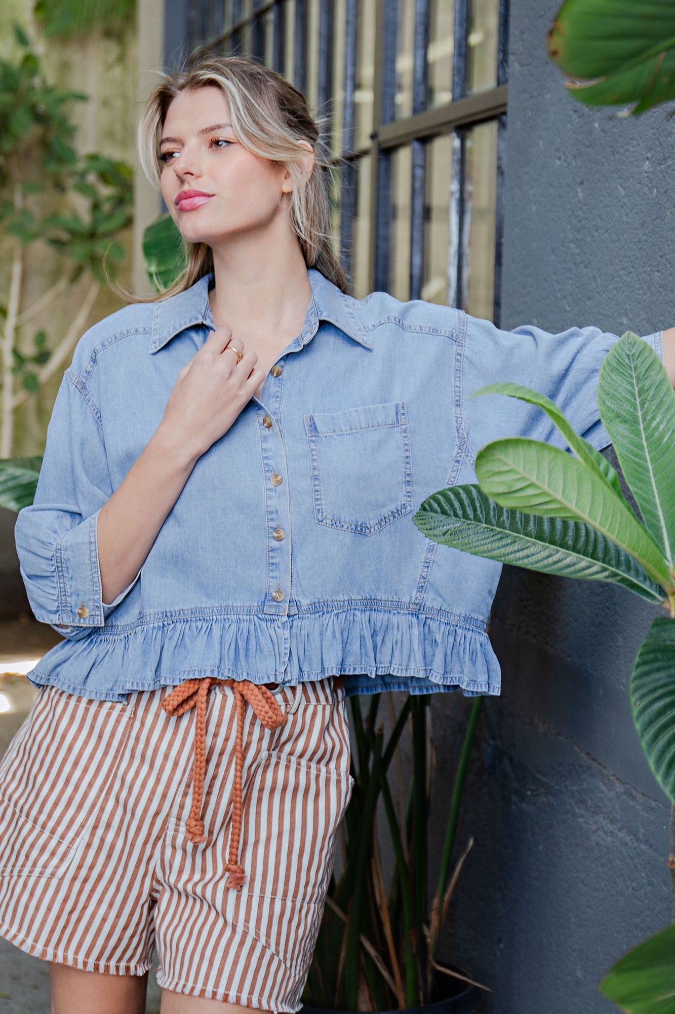 Presley Denim Blouse