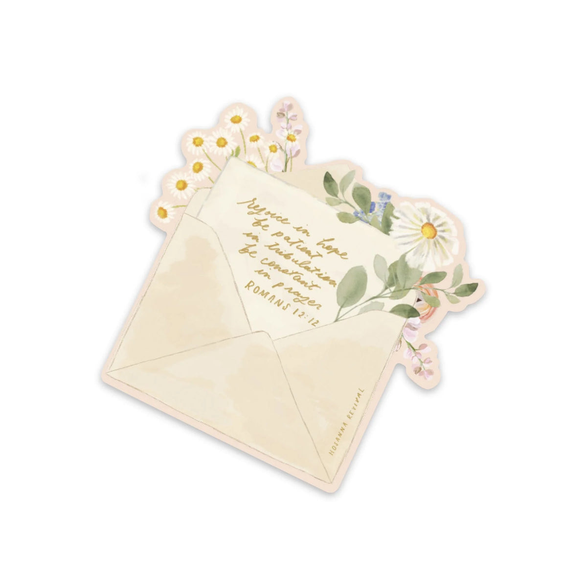 Romans 12:12 Envelope Sticker