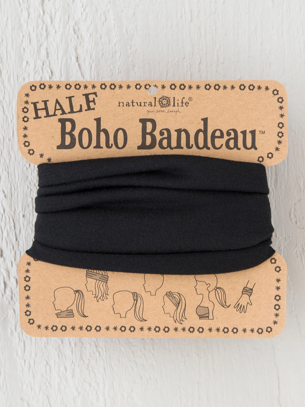 Half Boho Bandeau Black
