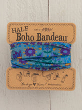 Load image into Gallery viewer, Half Boho Bandeau - Blue Floral Mandala
