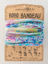 Load image into Gallery viewer, Boho Bandeau Blue Watercolor Patchwork
