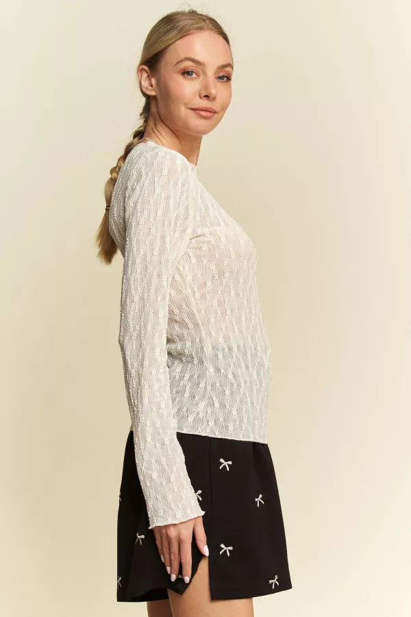 Embroidered Layering Top