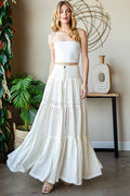 Eyelet Maxi Skirt