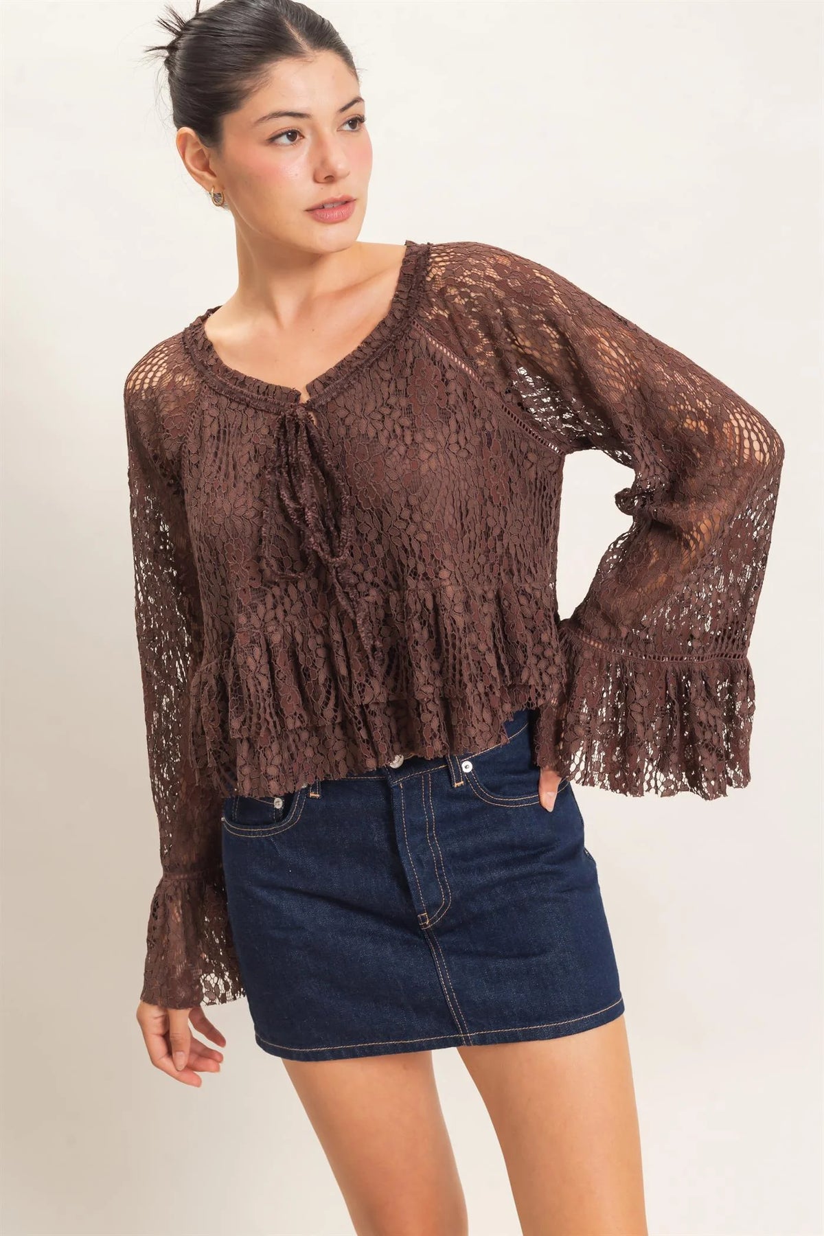 Fig Lace Top