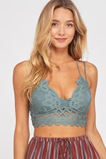 Double Strapped Scalloped Lace Bralette